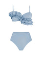 Santorini Breeze Ruffle Bikini & Wrap Skirt Set – Sky Blue