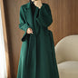 Elegant Long Belted Cashmere Coat for Women