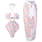 Stylish One Piece Print Pattern Swimsuits Paired with Matching Print Sarong in  Multiple Designs