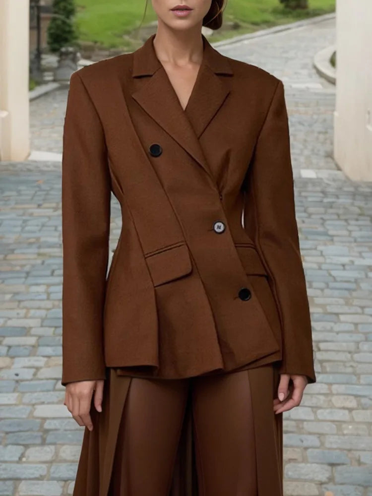 Caramel Tailored Blazer – Effortlessly Polished, Warmly Refined