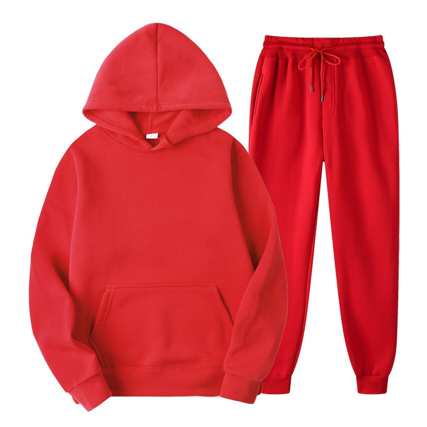 Women's Oversized 2 Piece Set Hooded Fleece Tracksuit in Multiple Colors Selection