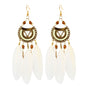 Triangular South Western Style Feather Earrings