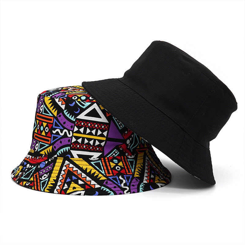 Reversible Fisherman Hat in Japanese Geometric Print