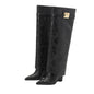 Venomous Chic Red Python Knee-High Leather Boots-Multiple Colors