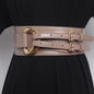 Double Buckle Waist Belt in Black, Coffee, Dark Grey, Caramel, and Apricot – Bold, Chic, and Figure-Flattering