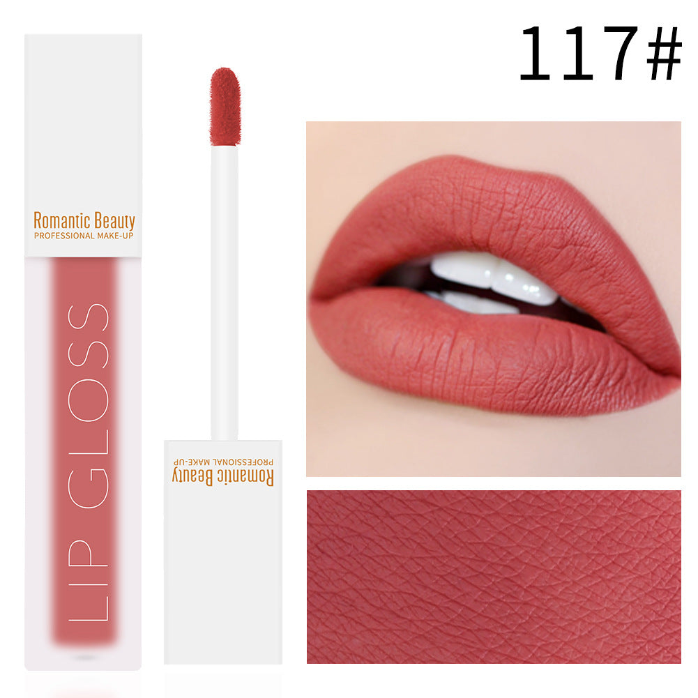 Velvet Matte Lip Glaze Non-Stick Lip Gloss by Romantic Beauty