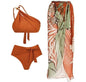 Terracotta Luxe Swim Set – Asymmetrical Bikini & One-Shoulder Monokini Options with She