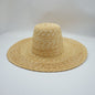 High Top Brown and Wheat Colored Straw Wide Brim Hats