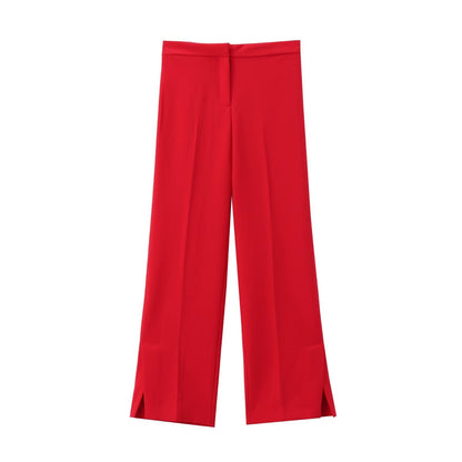 Red Sleeveless Double-Breasted Vest & Trousers Set – Power Dressing, Reinvented