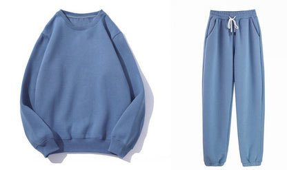 Two-piece Set of Casual Long Sleeves Sweatshirt  and Sweatpants in Multiple Colors