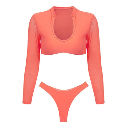 Sun Kissed Long Sleeve Brazilian Bikini Set