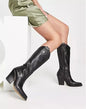 Knee High Cowhide Chic Western Boots – Multiple Colors