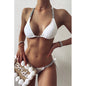 Chic Diamond-Embellished Bikini Set – Black, Bridal White, Yellow & Orange