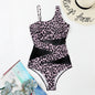 Asymmetrical Mesh Panel One-Piece Swimsuit