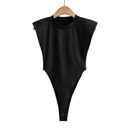 Sleeveless Shoulder Pad Bodysuit – Essential Edge