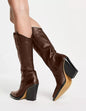 Knee High Cowhide Chic Western Boots – Multiple Colors
