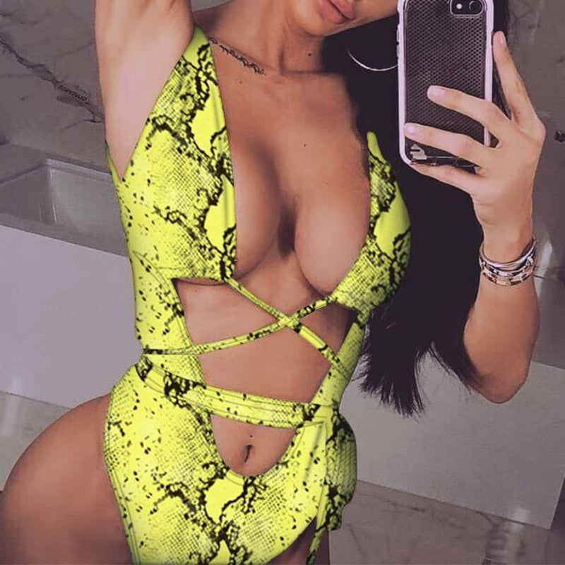 Wild Temptation Cutout One-Piece Swimsuit – Multiple Colors