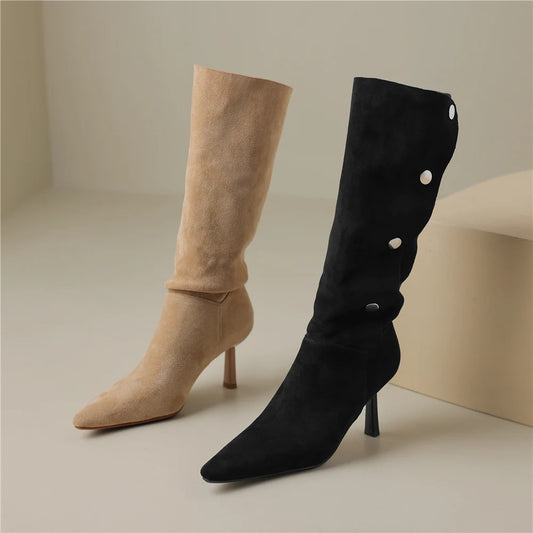 Slouch & Sleek Pointed-Toe Stiletto Boots