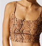 Python Print High Waisted Leggings  and Cropped Tank Top Set