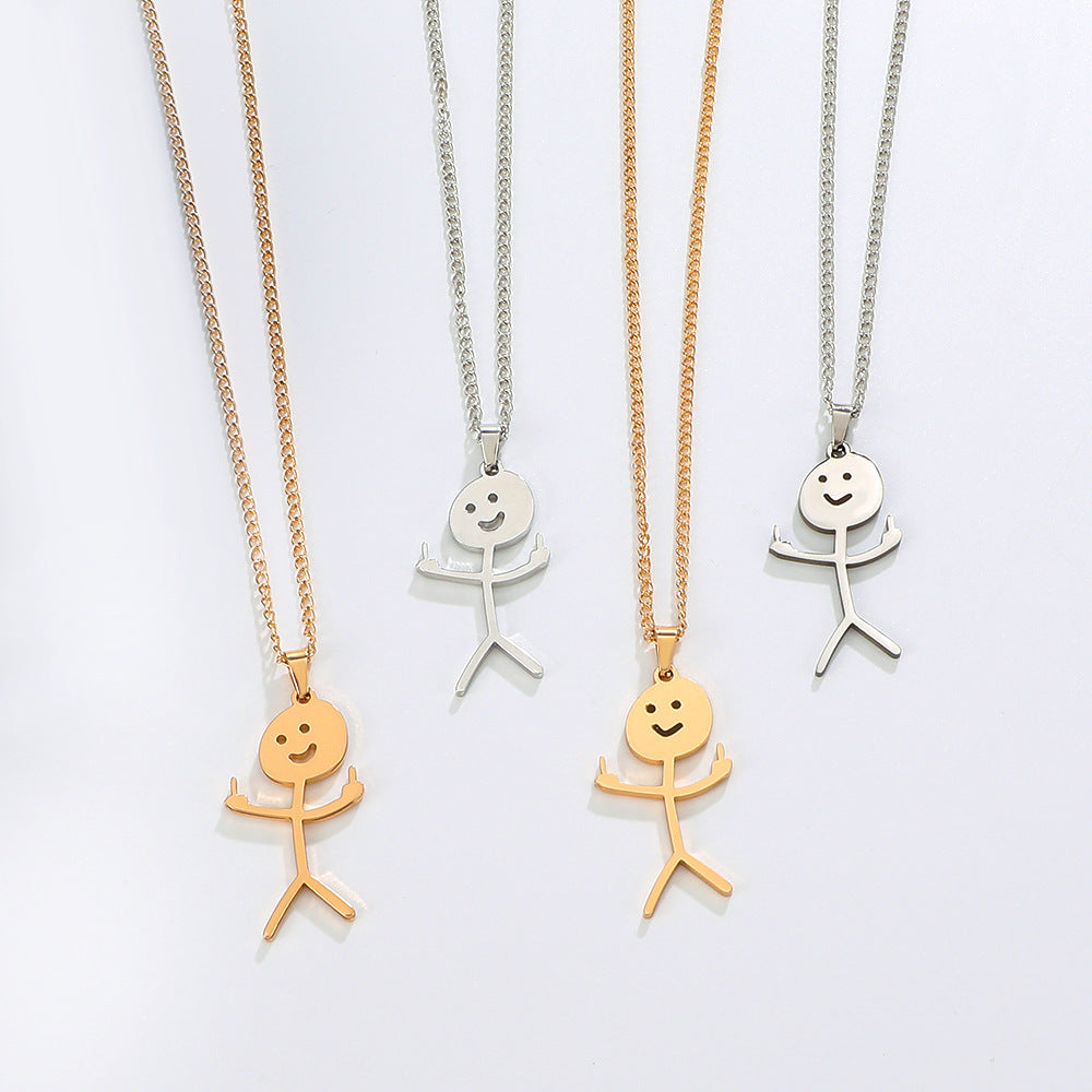 "The Middle Finger" Stainless Steel Necklace