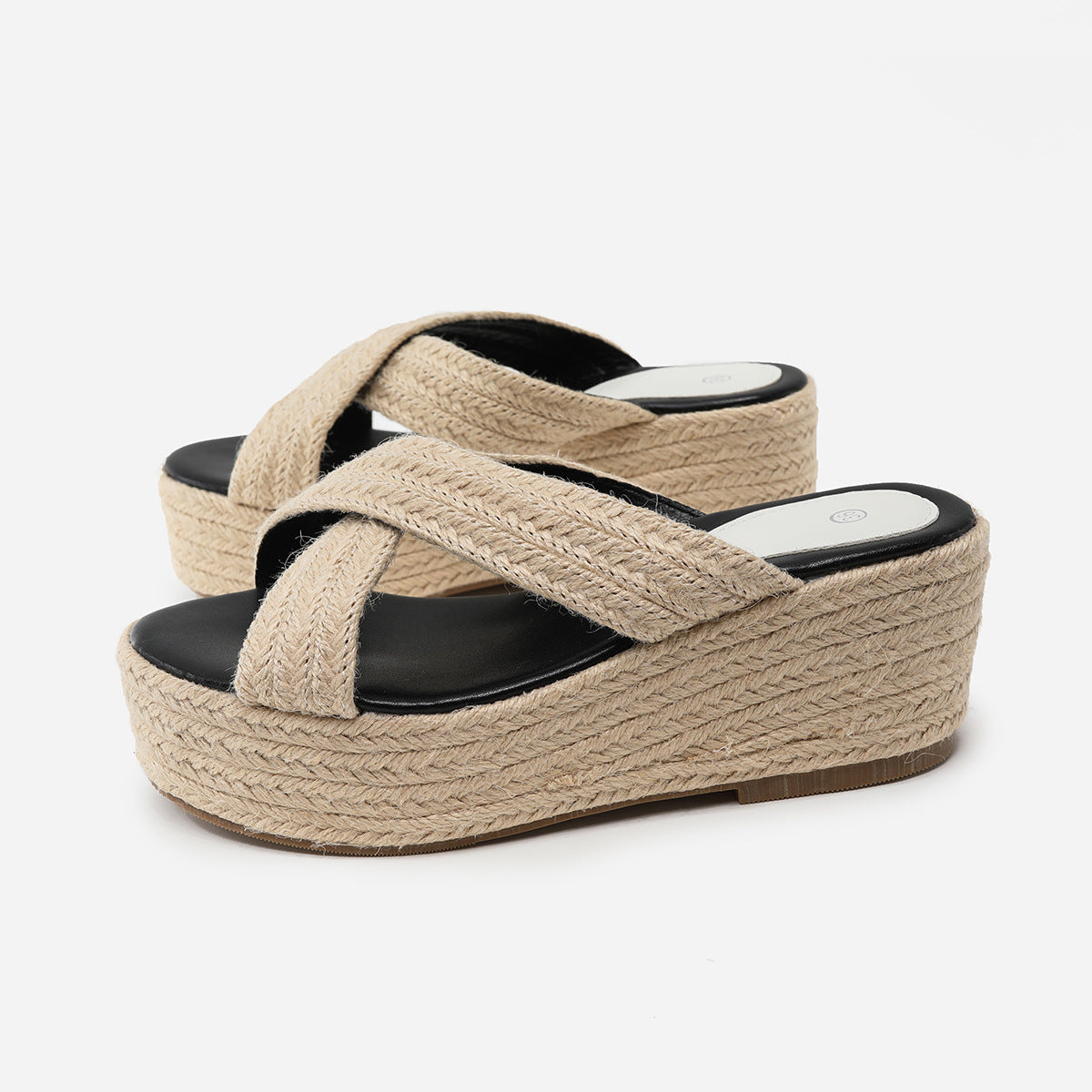 Sienna Jute-Woven Platform Espadrille Slide