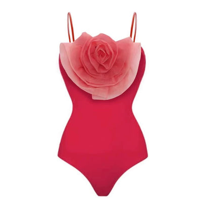 Floral Romance Ruffle One-Piece Swimsuit & Ombre Sarong Set