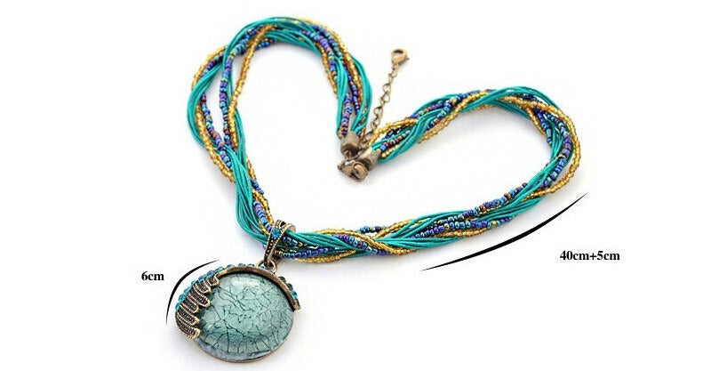 Bohemian Handwoven Necklace, Multiple  Colors