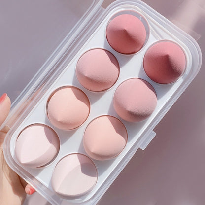 Face Makeup Puff Sponges,  Set of 8 for Cosmetic Beauty Foundation, Powder Blush Blender