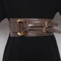 Double Buckle Waist Belt in Black, Coffee, Dark Grey, Caramel, and Apricot – Bold, Chic, and Figure-Flattering