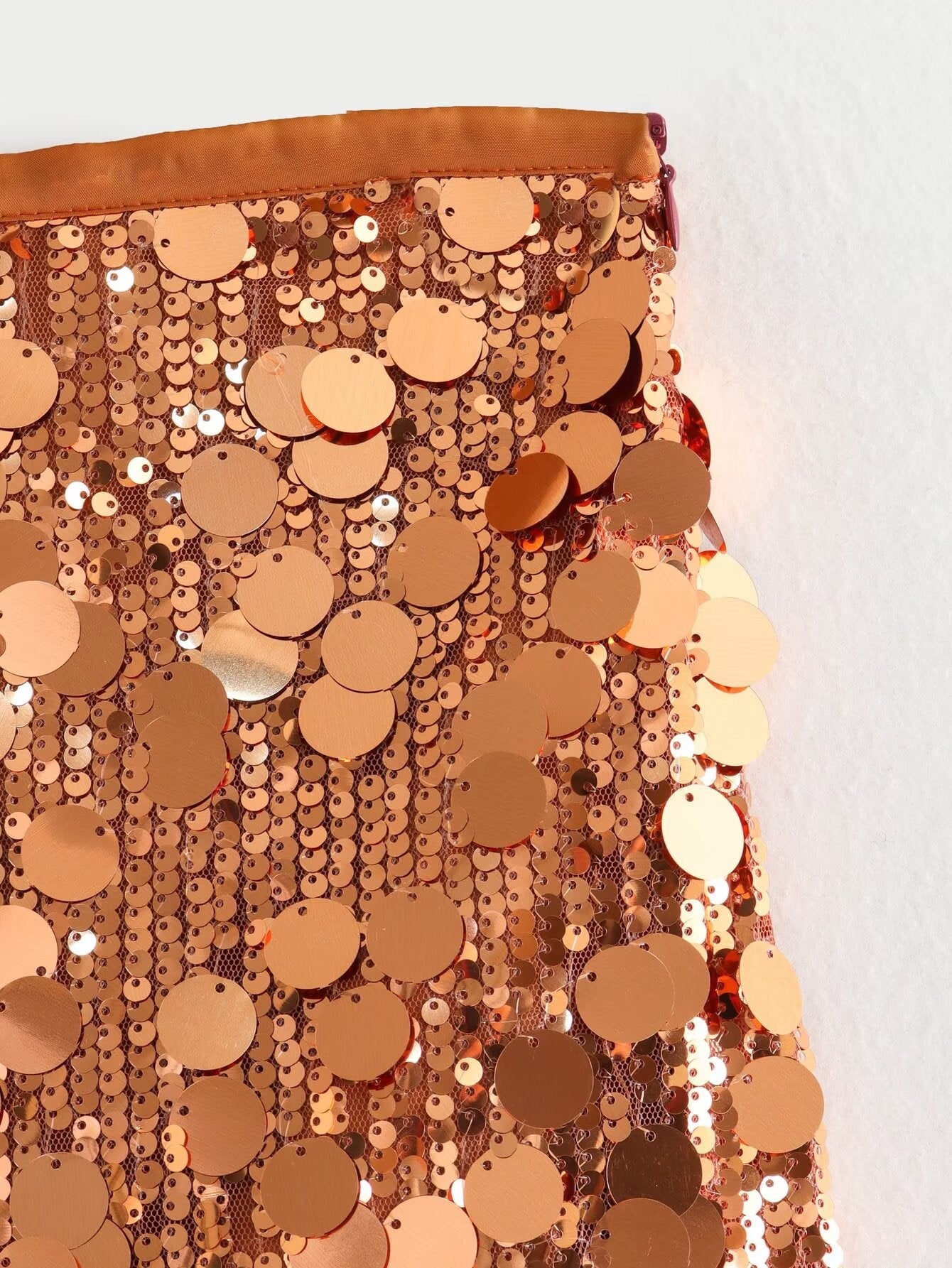 Stylish Gold Sequins Mini Skirt