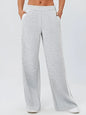 High-Waisted Wide-Leg Yoga Pants with Contrast Side Stripe