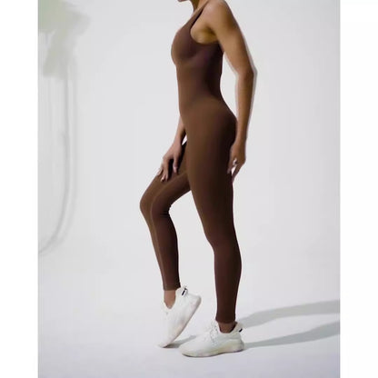 Seamless One-piece Spandex Yoga Suit in Multiple Colors