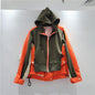 Stylish  Zipped Long Sleeves Hooded Jacket with Contrasting Fabrics, Multiple  Colors Available