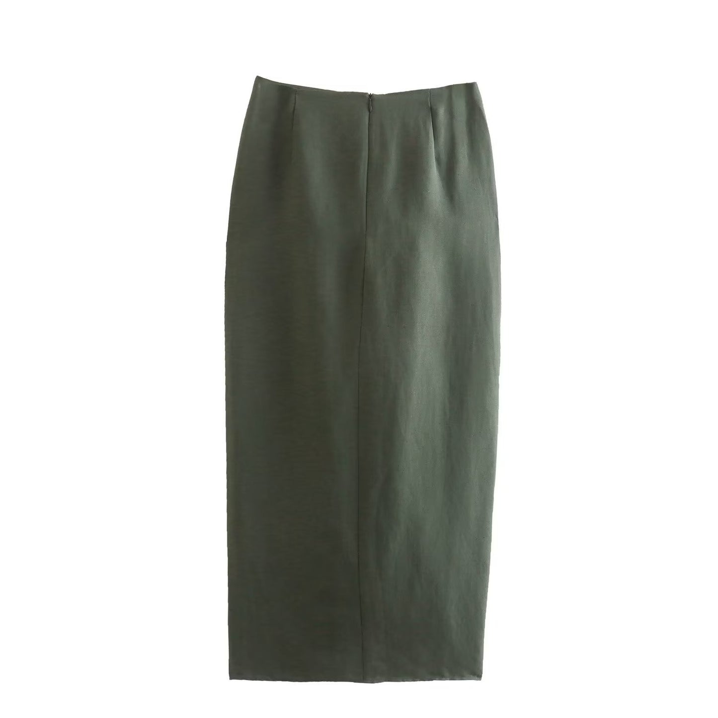 Two-piece Knotted Cropped Shirt and Top+Knotted Skirt
