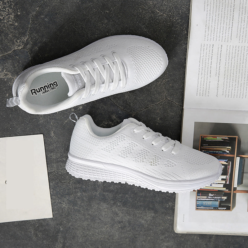 Women's Running Shoes White Woman Sneakers Air Fabric Womens Sport Shoes Women Lightweight Summer Sneakers Mesh