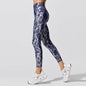 Women‘s Shiny Metallic Snake-Skin Gym Leggings and Sports