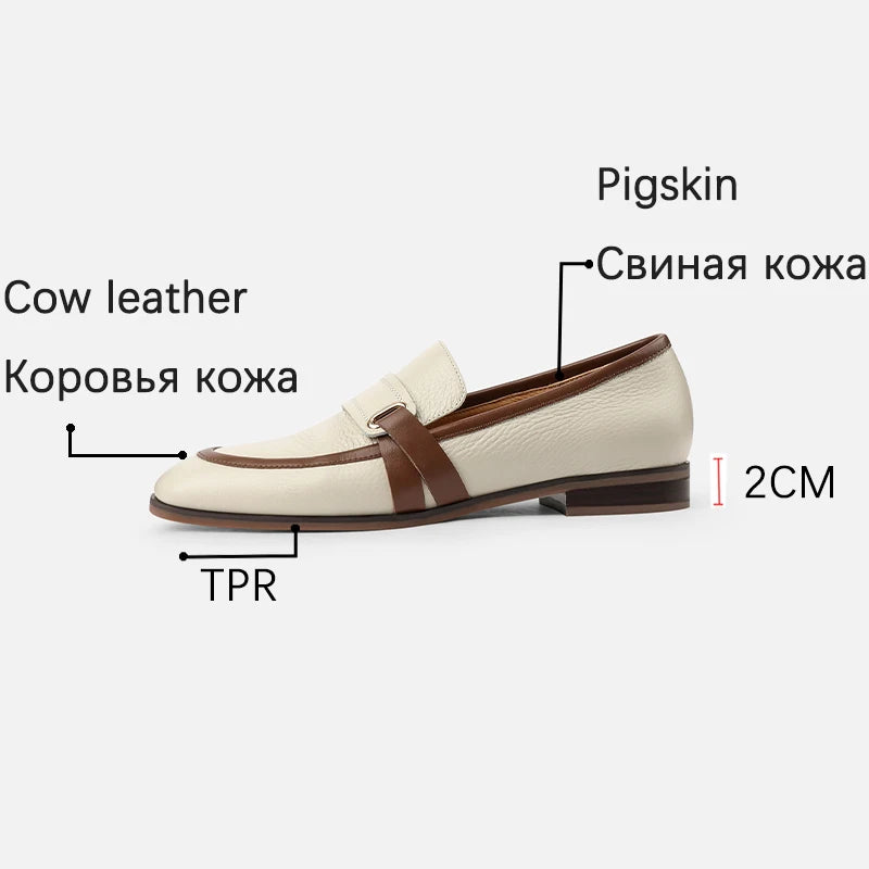 Monica Two-Tone Leather Penny Loafers