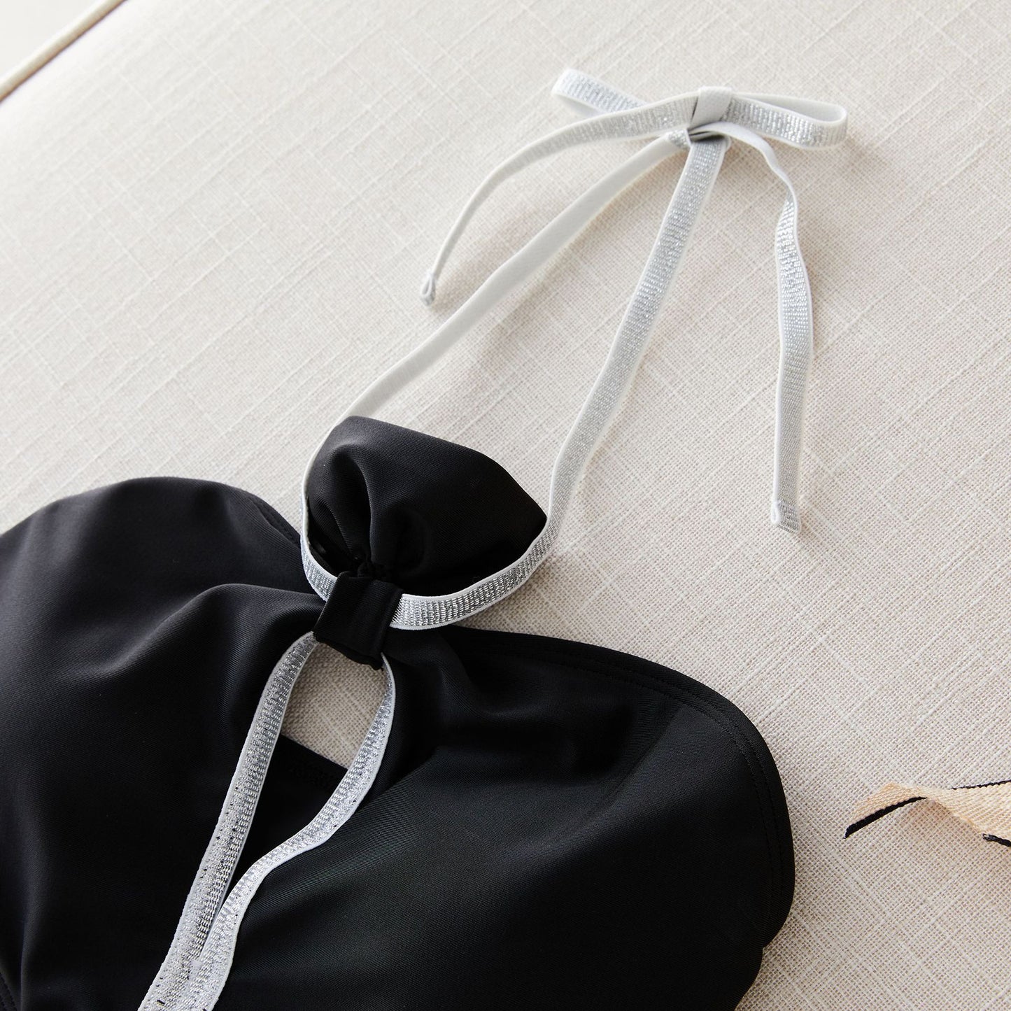Black Diamond Cutout One-Piece Swimsuit
