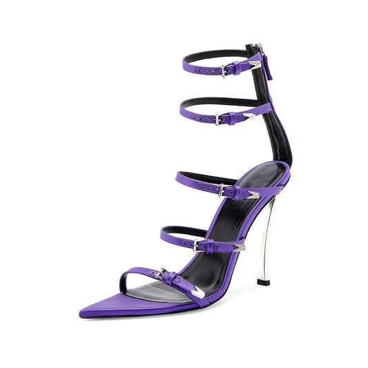 Strappy Multi-Buckle Stiletto Sandals – Ultra Sleek & Sexy