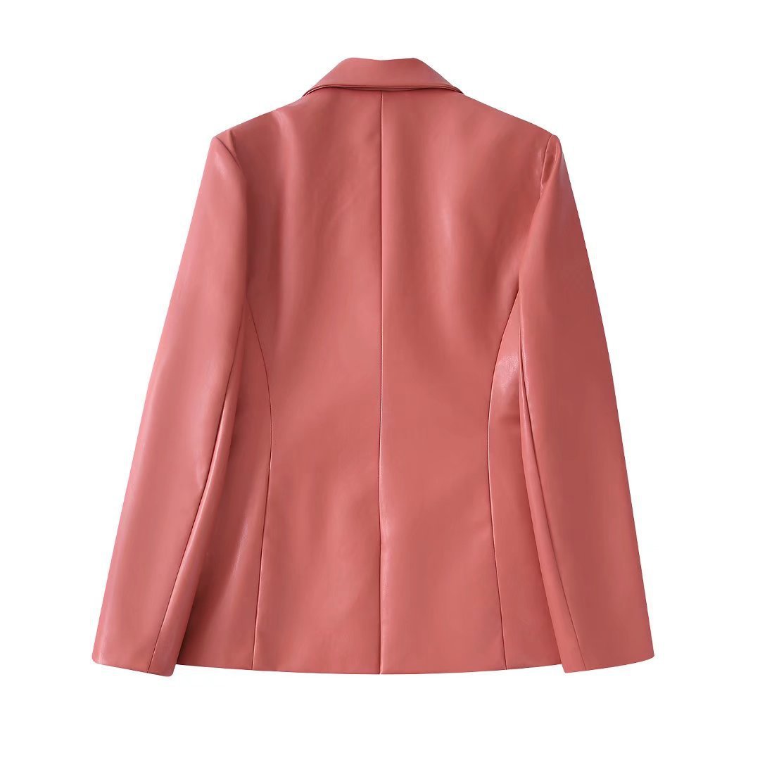 Blush Authority Vegan Leather Power Suit