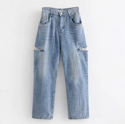 High Waisted Boyfriend Jeans