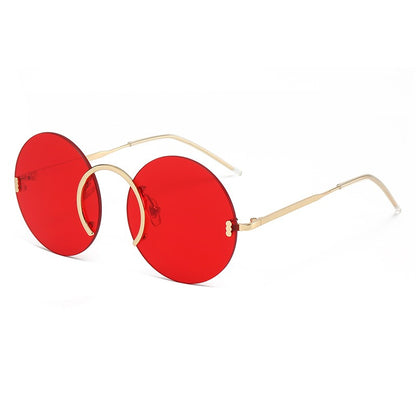 John Lennon Style Rimless, Anti-UV Sunglasses