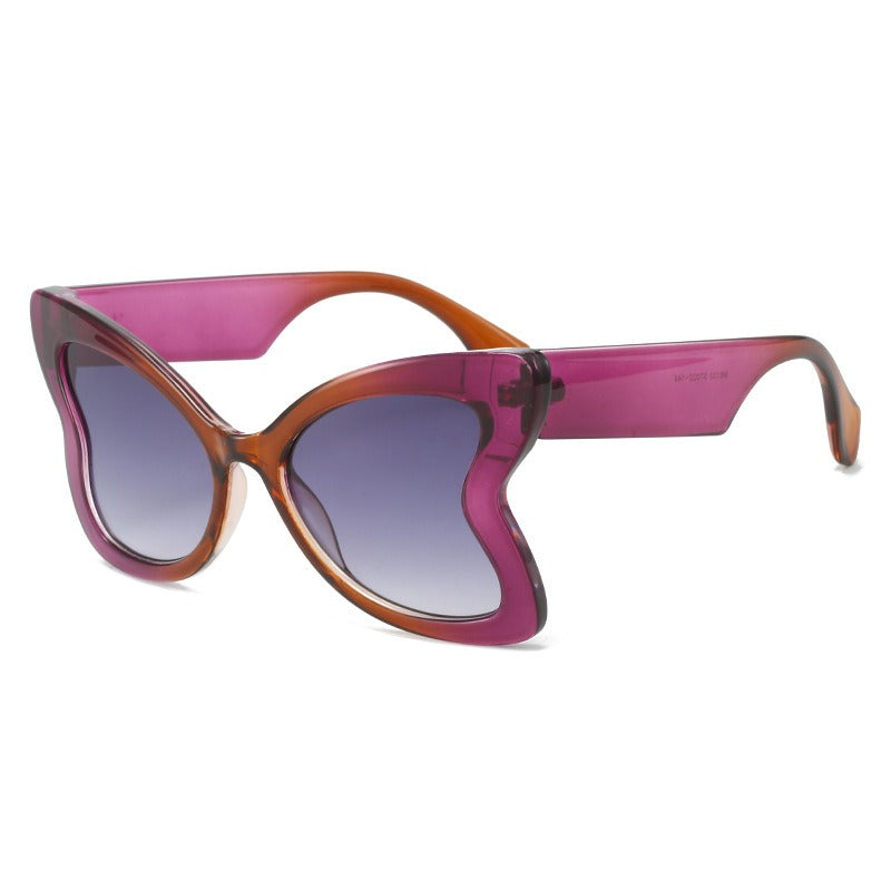 Stylish Butterfly-Shaped Polycarbonate Sunglasses in Variety of Colors and Patterns