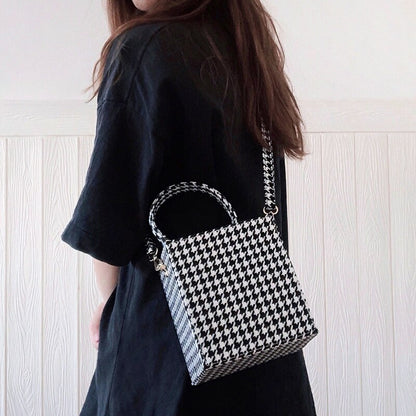 Elegant Square Crossbody With Code Lock