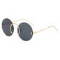 John Lennon Style Rimless, Anti-UV Sunglasses