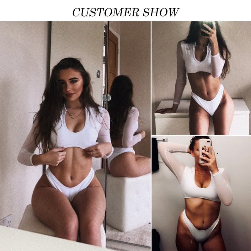 Sun Kissed Long Sleeve Brazilian Bikini Set