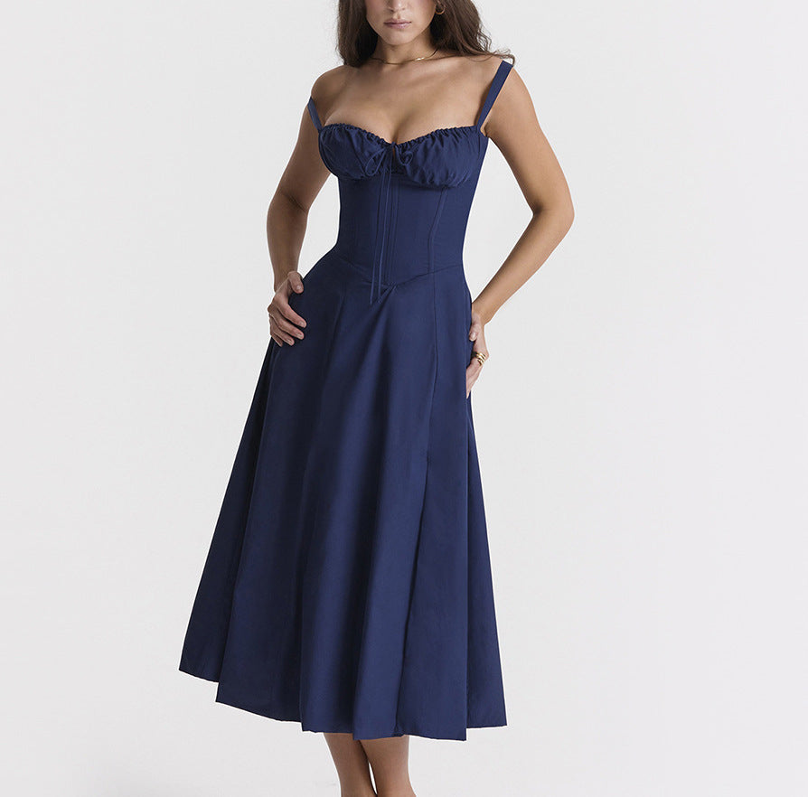 Sweetheart Corset Floral Midi Dress