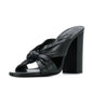 Aria Knot-Front Block-Heel Mules