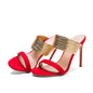 Golden Hour High-Heel Mules – Luxe Metallic Band Stilettos