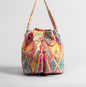 Multi Colored Boho  Messenger Bucket Bag